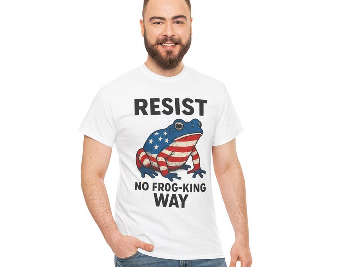 Resistance Frog Unisex Tee, Protest Symbol, American Spirit Democracy T-Shirt, Activist Apparel, Protester Gift