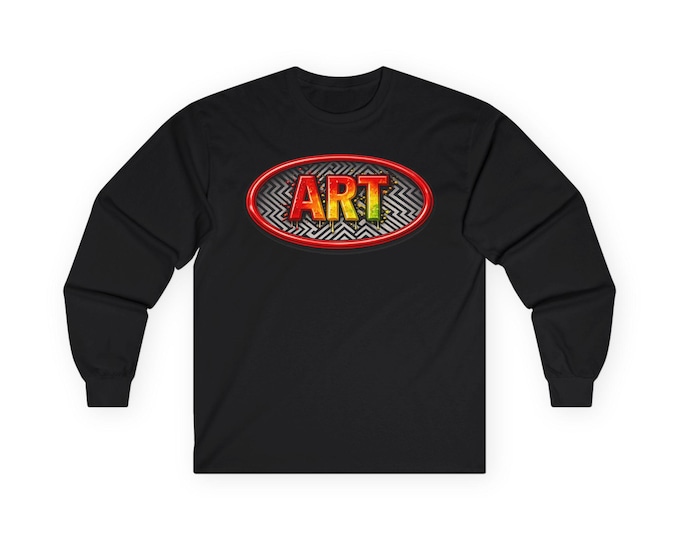 Bold ART Long Sleeve Shirt | Modern Street Art Graphic Tee | Colorful Artist Design