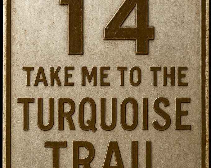 The Turquoise Trail New Mexico T-Shirt | Route 14 New Mexico Vintage Sign Tee Santa Fe Madrid Golden Sandia Park Cerillos