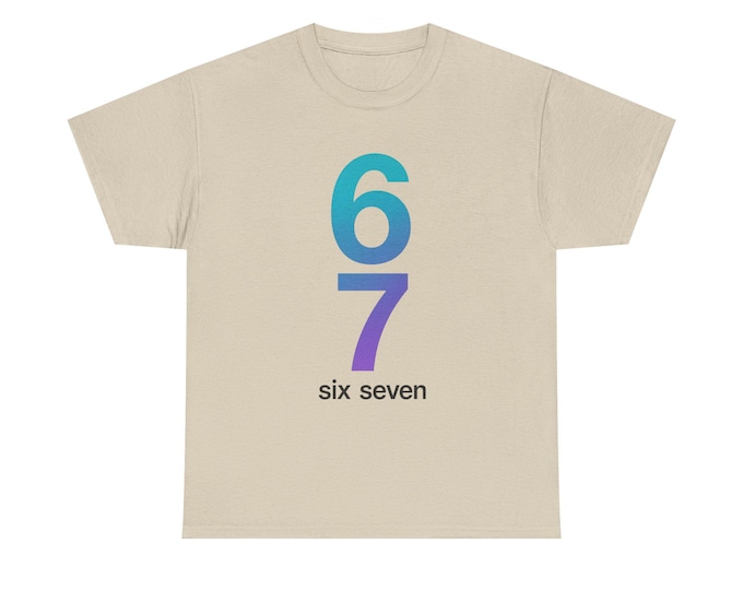 6/7 Number Tee | six seven minimalist graphic shirt