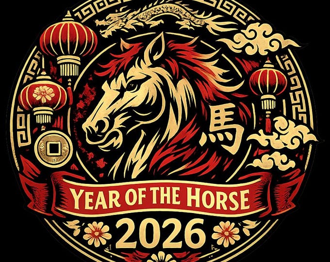 Year 2026 T-Shirt Horse | Chinese New Year Good Luck Tee