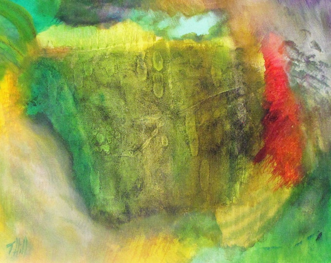 Abstract Painting, Original Art in Acrylic, Ready to Hang