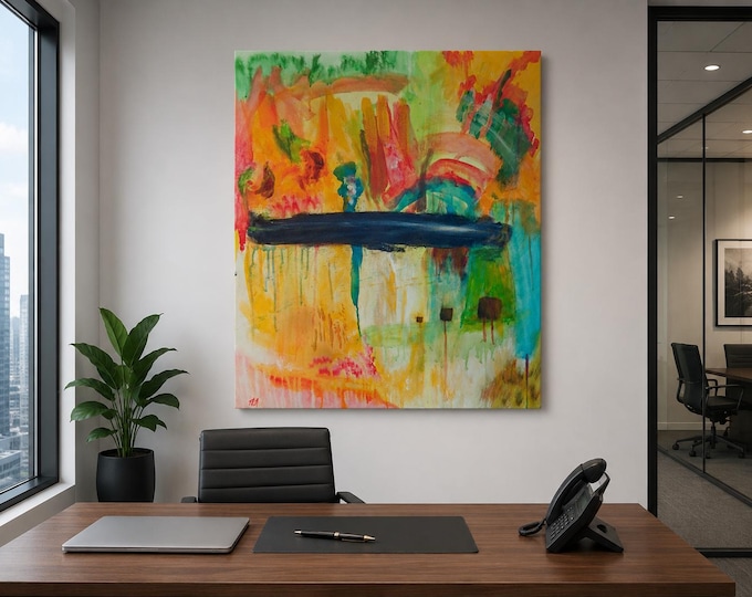 Original Acrylic Painting, 30" x 40", Ready To Hang