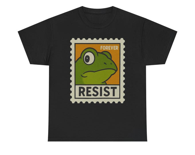 Frog Protest Stamp T-Shirt, Activist Rebellion Tee