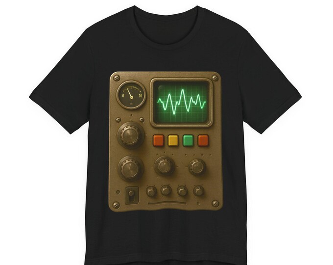 Retro Robot Control Panel T-Shirt | Vintage Electronics Tee