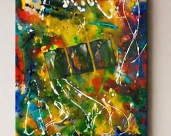 Uncertainty Acrylic Canvas Painting, Original Art