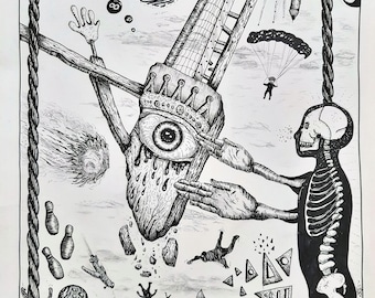 Drawing, original art direct from the artist