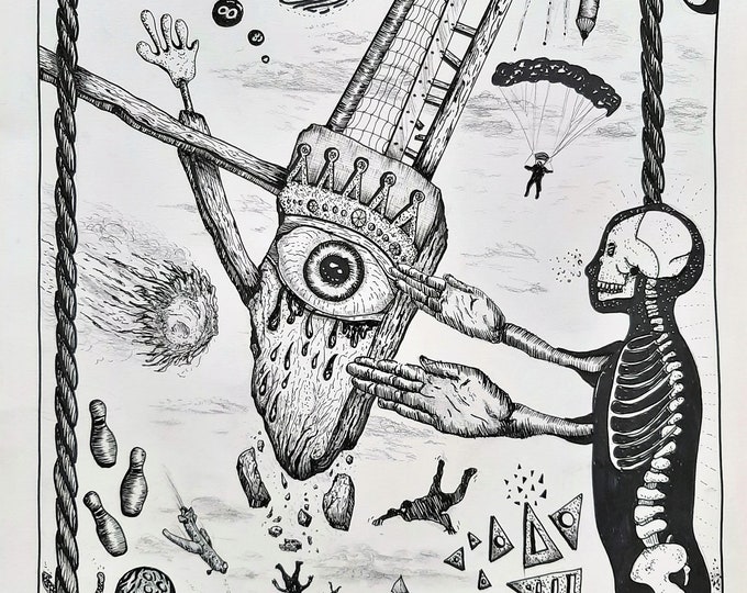 Drawing, original art direct from the artist