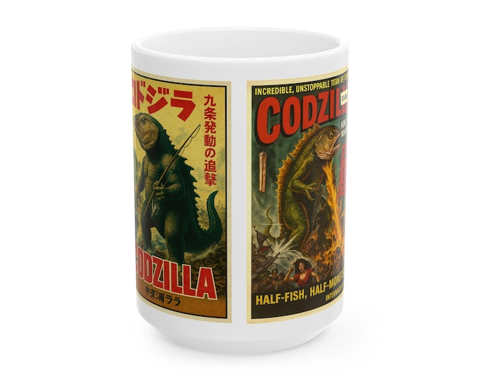 Codzilla Fish Mug | Ceramic Coffee Mug