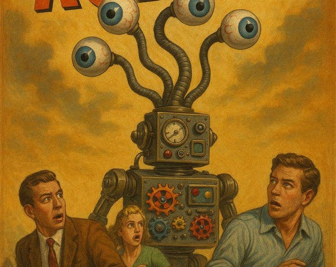 Attack of Robots T-Shirt | Vintage Sci-Fi Movie Poster Tee