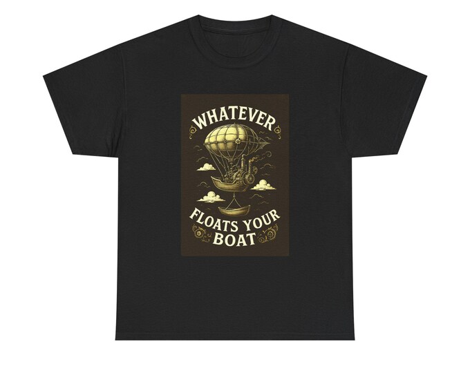 Whatever Floats Your Boat tee | Hot Air Balloon Nautical Illustration