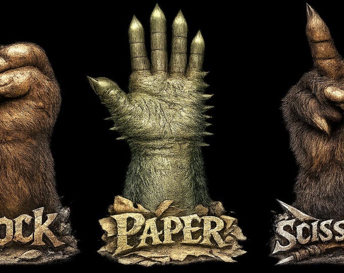 Monster Mug Rock Paper Scissors | Game for Beastly Hands Coffee