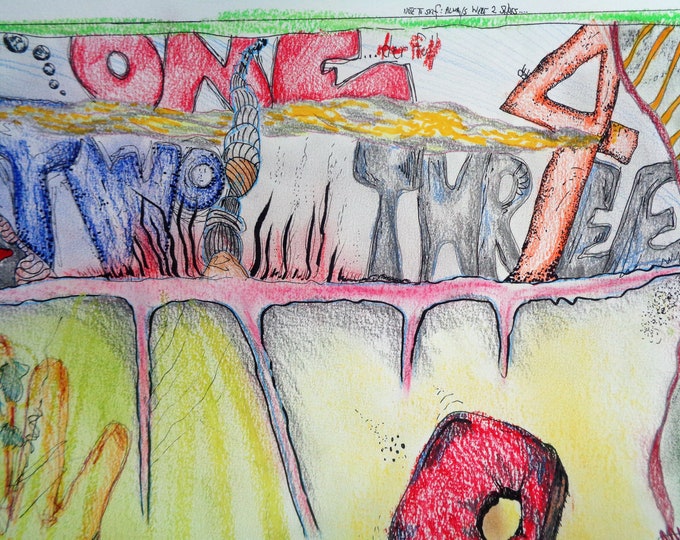 Colored Pencil Drawing, Large and Original