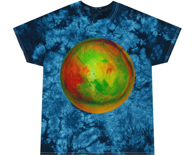 Crystal Orb Tie Dye Tee | Blue Swirl Tee