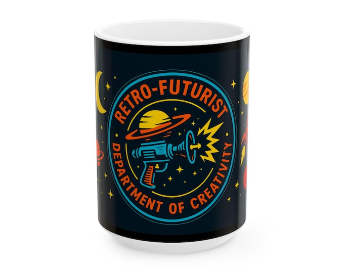 Retro-Futurist Ray Gun Sci-fi Mug | Department of Creativity