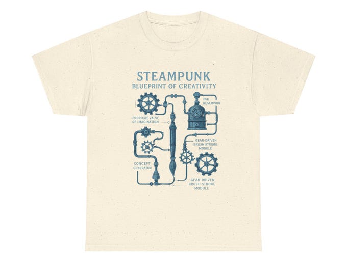 Artist Blueprint T-Shirt Creative Engine Diagram for Artists & Makers