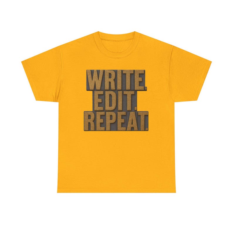 Write/edit Repeat Write Edit Repeat T-shirt | Writing Quote Typography Tee, Editor Shirt ...