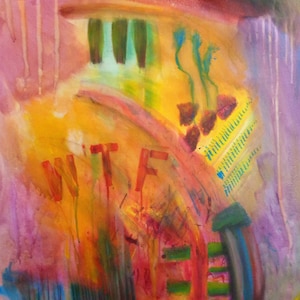 Acrylic Painting, Original Colorful Art