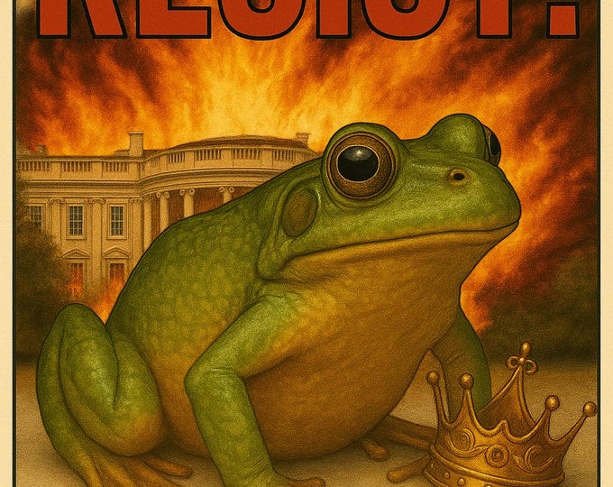 Frog Protest Art Print, Activist Wall Decor