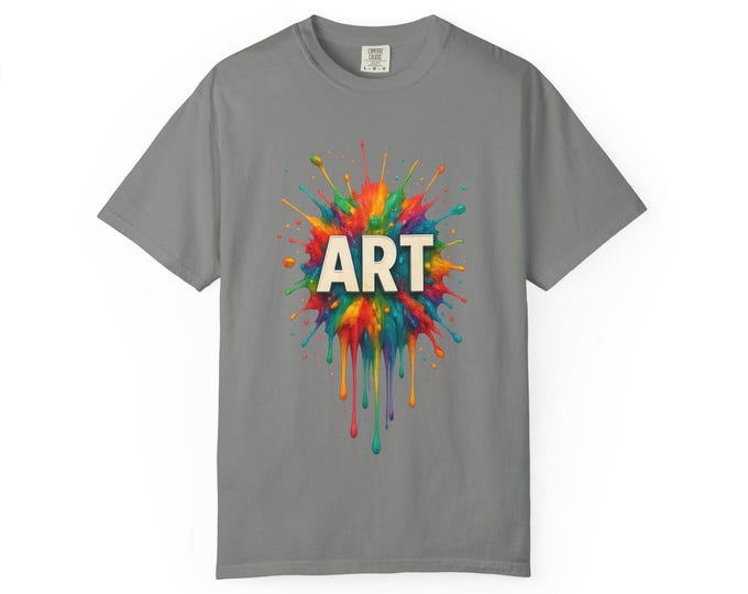 Colorful ART Paint Splash T-Shirt | Abstract Paint Splatter Art for graphic artists and designers/ gift for everyone who loves art