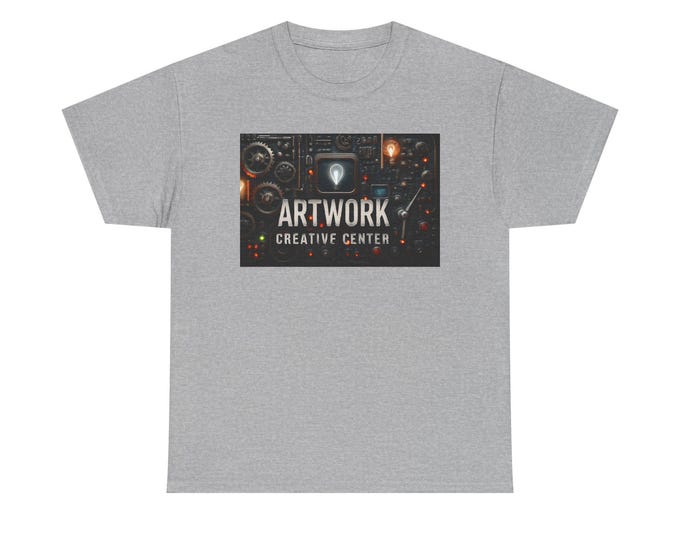 Artwork Creative Center T-Shirt | Lightbulb Idea Graphic, Retro Tech Illustration