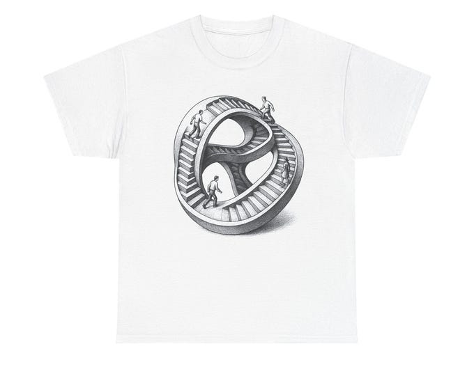 Endless Illusion Mobius Strip T-Shirt | Optical Geometry Tee