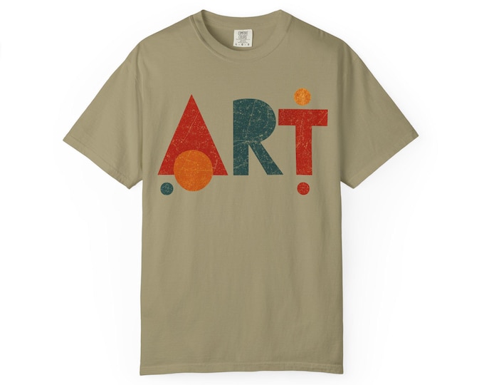 ART Grunge meets Bauhaus Typography T-Shirt | Modern Abstract Art Tee for all art makers and friends of art/ designers painters writers