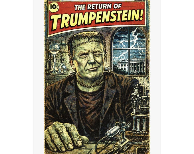 Trumpenstein Poster | Matte Vertical Horror Comic Art