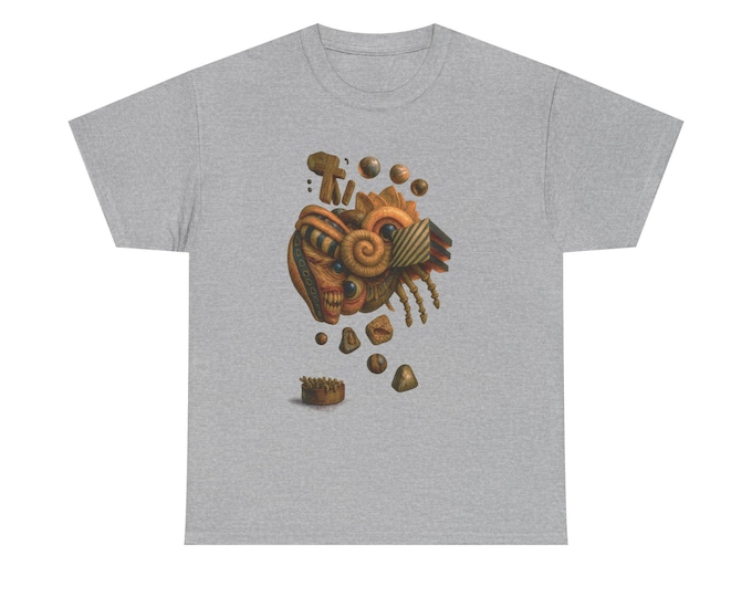 Steampunk Heart Illustration T-Shirt | Mechanical Heart Tee