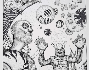 Drawing, original art from the artist