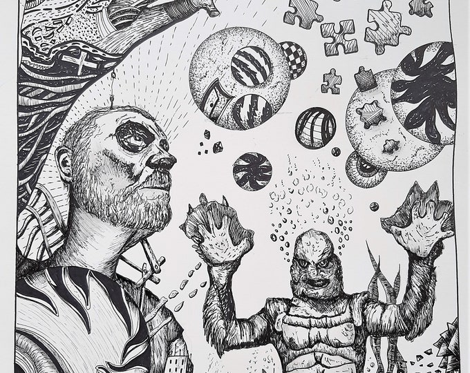 Drawing, original art from the artist