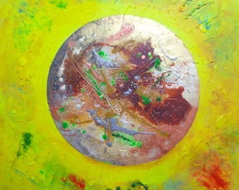 New Mexico Abstract Acrylic Painting, Original Art, 20"x20"