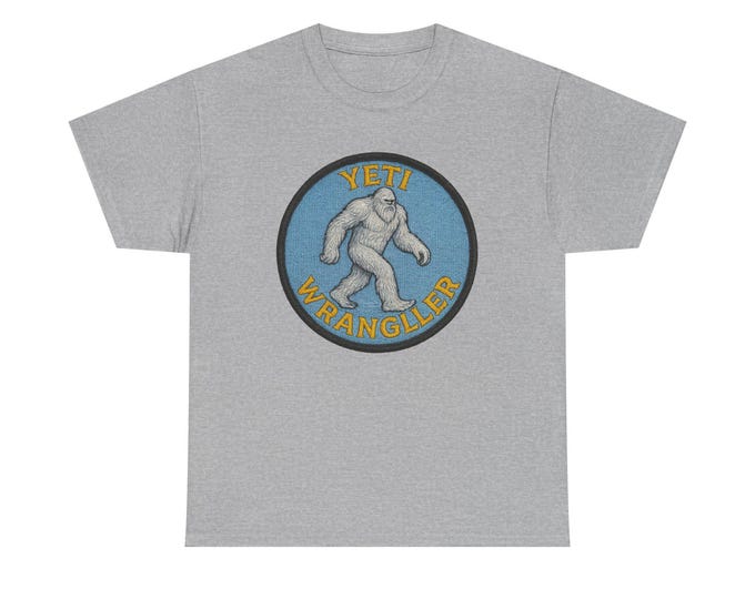 Yeti Wrangler T-Shirt | Sasquatch Bigfoot Patch Graphic Tee