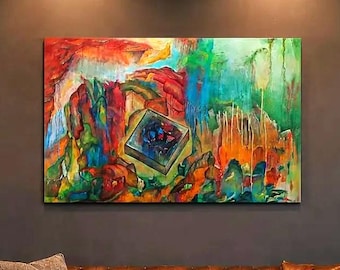 Landscape of the Dark Heart, Original Acrylic Painting on Canvas (30x40)
