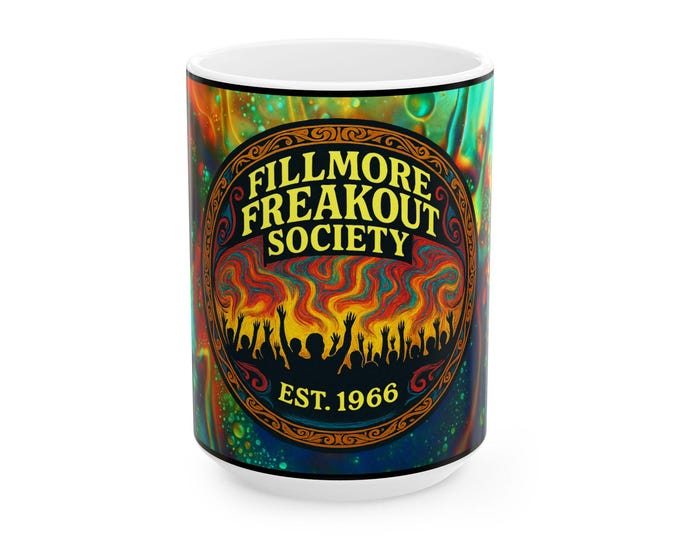 Fillmore Freakout Society Mug | 1966 Psychedelic Liquid Light Coffee Cup