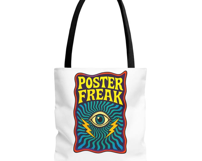 Poster Freak Psychedelic Eye Tote Bag | Retro Graphic Art