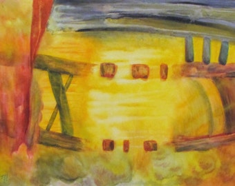 Surreal Acrylic Painting on Canvas, Original Abstract Art, 30" x 40"