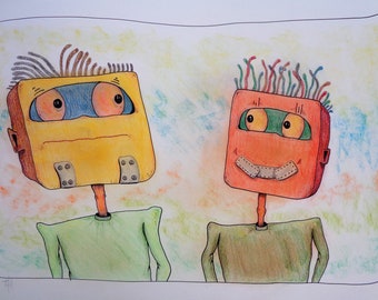 Colored Pencil Drawing, Original Art
