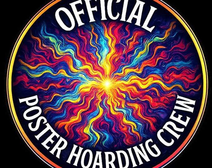 Poster Hoarding T-Shirt/ Funny Psychedelic Swirl /Retro Trippy Art