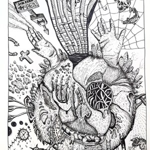 Original art, pen and ink drawing