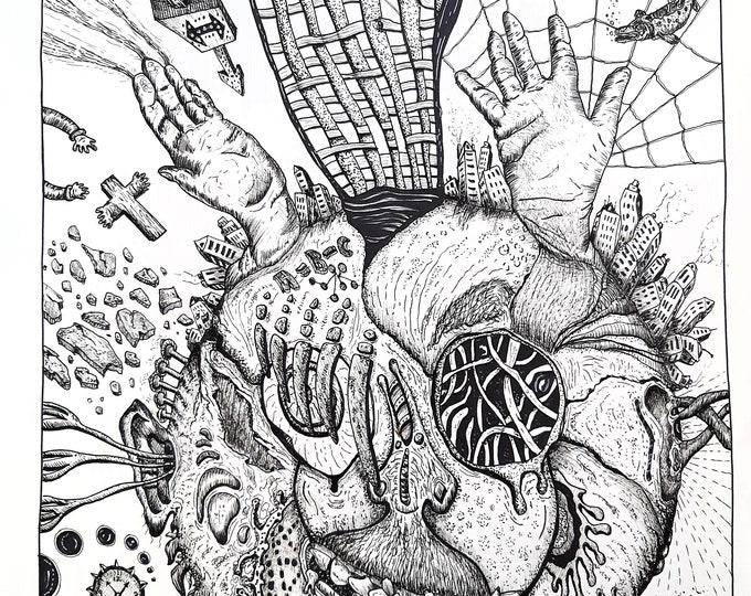 Original art, pen and ink drawing