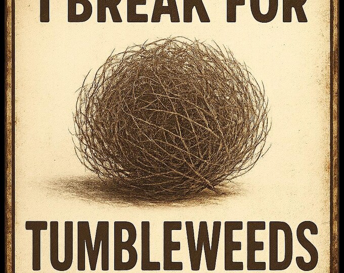 Tumbleweeds Braking T-Shirt | Vintage Tumbleweed Sign Tee New Mexico Texas Arizona