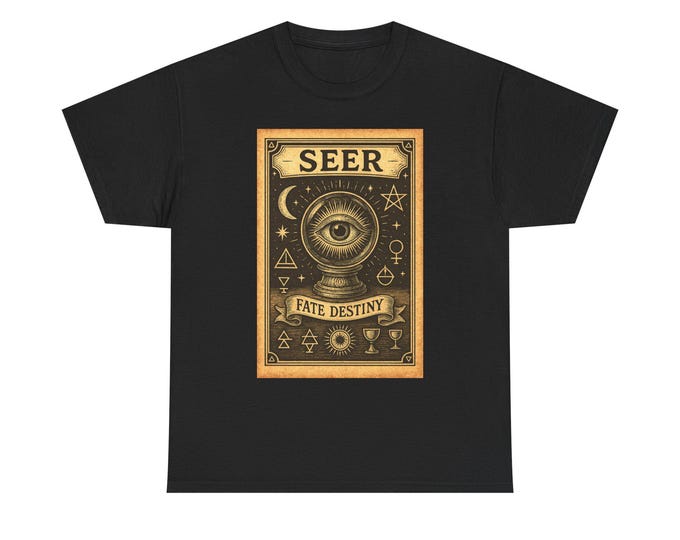 Seer Eye Tarot Design Tee | Fate Destiny Graphic T-Shirt