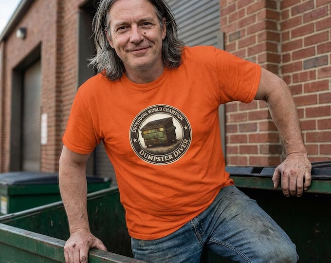 Defending World Champion Dumpster Diver Shirt, Vintage Garbage Humor Tee