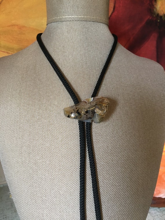 Vintage Bolo Tie  with Funky Resin Stone