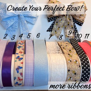 Custom Wire Bow - Pick 1 or 2 Ribbons for a Unique Look | Handmade, Personalized Bow, Custom Bow Design, Gift Wrap, Wreaths, Decor, Holidays