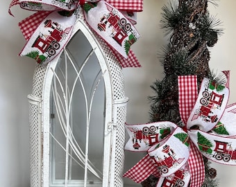 Kerst trein decoratieve boog/boom/ornament boog/brievenbus boog/lantaarn boog/lamp boog/geschenkdoos boog/krans boog/swag boog/geschenken