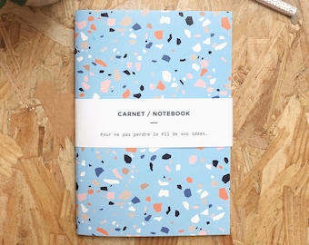 A6 Notebook, Carnet Ligné, Petit Carnet, Carnet vierge, Carnet Terrazzo, Cahier De Poche, Carnet En France