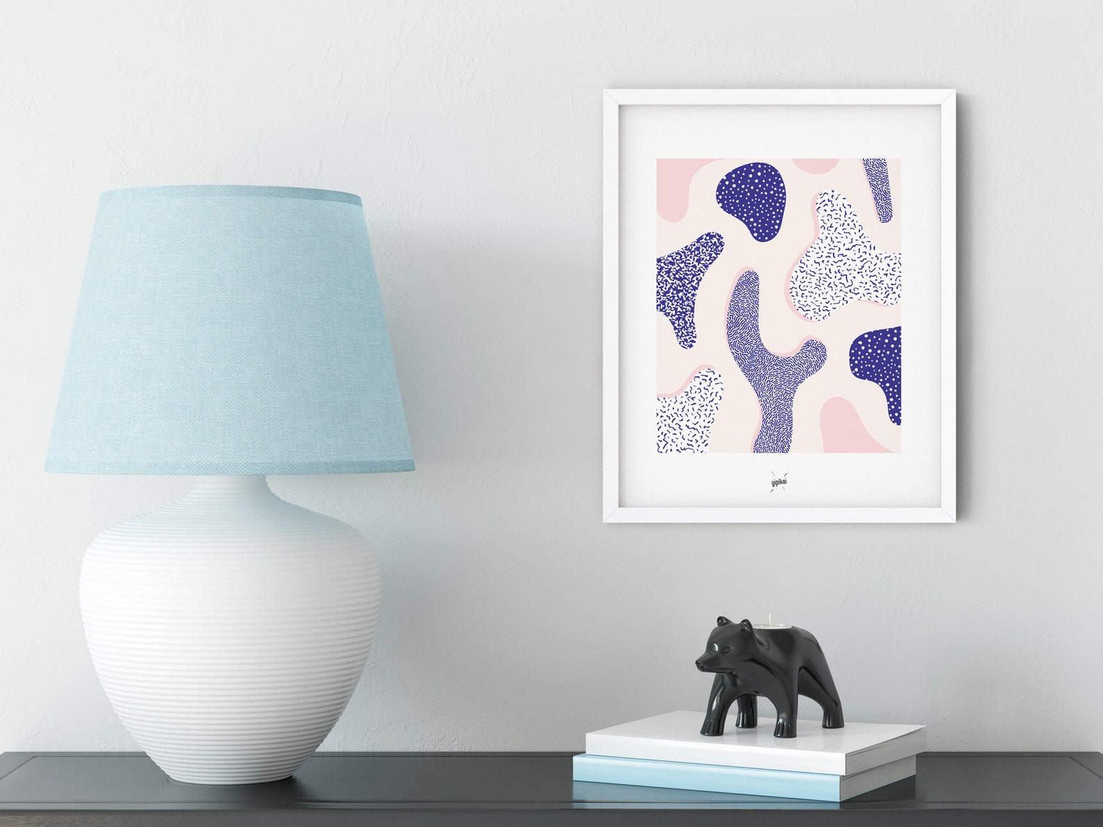 Above Bed Art Abstract Art Blue Blue Decor Print Blue Wall | Etsy