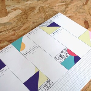 Weekly Desk Planner with graphic patterns Viva A4 Format zdjęcie 7